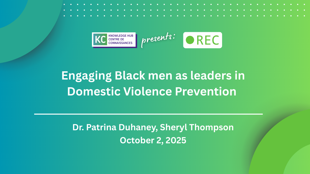 Engaging Black men as leaders in domestic violence prevention