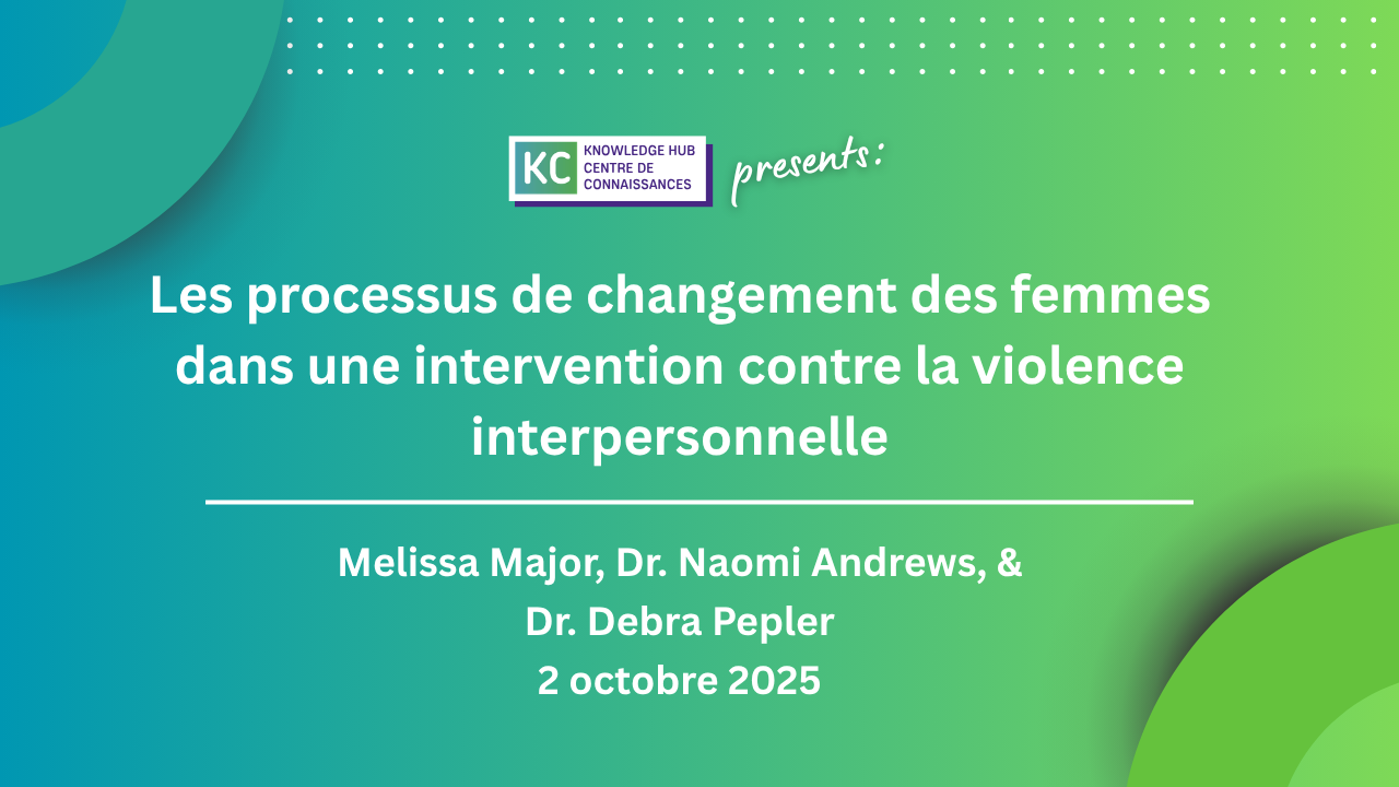 Les processus de changement des femmes dans une intervention contre la violence interpersonnelle