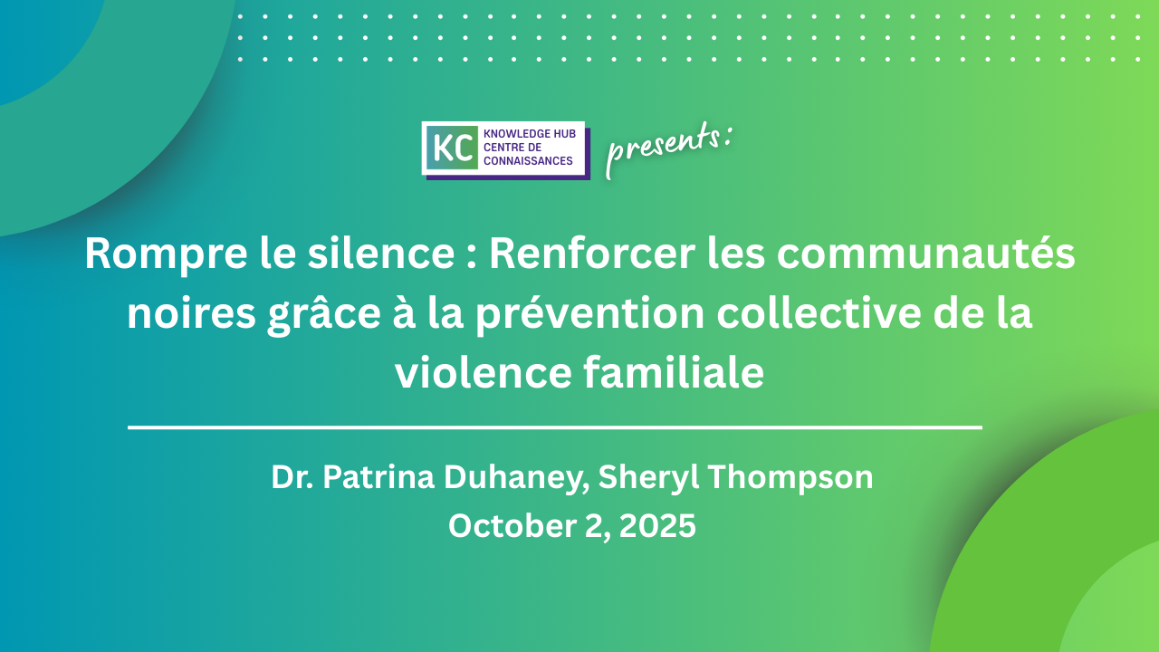 Rompre le silence : Renforcer les communautés noires grâce à la prévention collective de la violence familiale