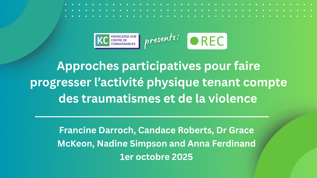 Approches participatives pour faire progresser l’activité physique tenant compte des traumatismes et de la violence